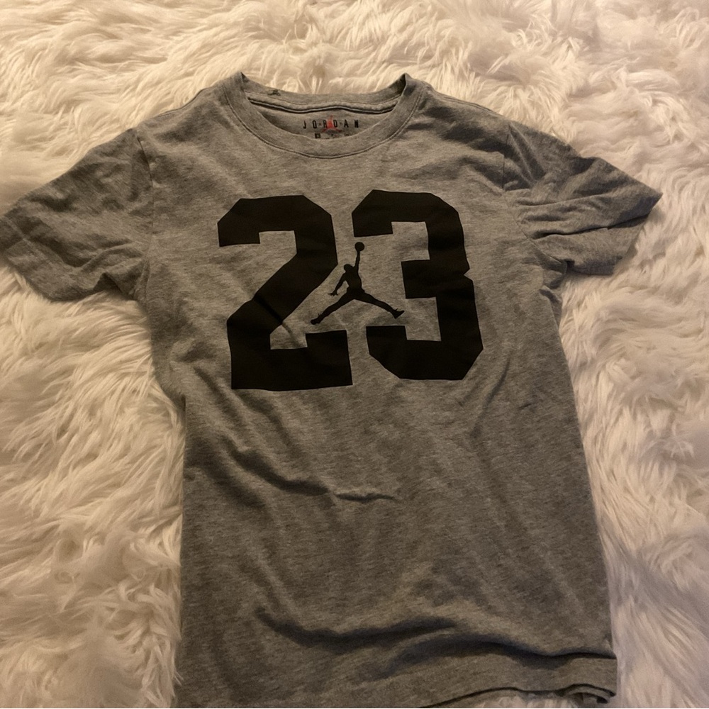 Gray T-Shirt with Black 23 Print